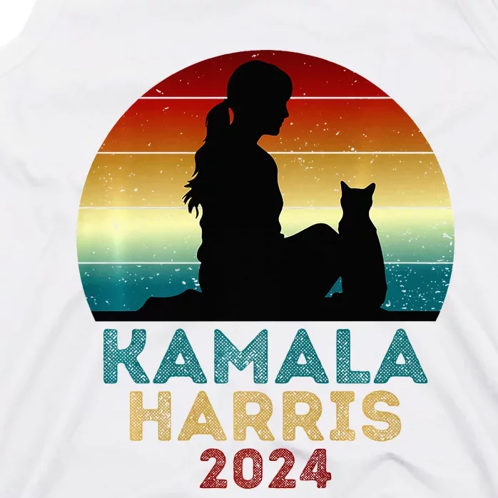 Childless Cat Lady For Kamala Harris President 2024 Election Tank Top