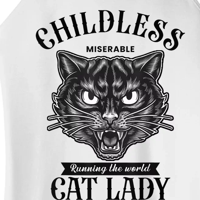 Childless Cat Lady Miserable Childless Cat Lady Kamala 2024 Women’s Perfect Tri Rocker Tank