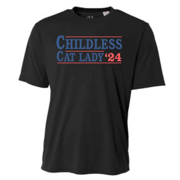 Childless Cat Lady Voting Election 2024 Usa Cooling Performance Crew T-Shirt