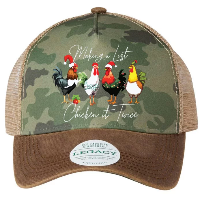 Christmas Chicken Lover Xmas Santa Hat Funny Farm Gift Legacy Tie Dye Trucker Hat