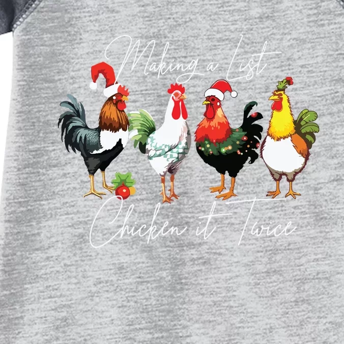 Christmas Chicken Lover Xmas Santa Hat Funny Farm Gift Infant Baby Jersey Bodysuit