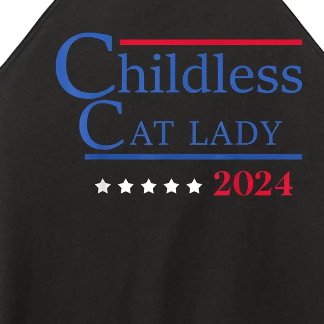 Childless Cat Lady 2024 Ladies Is Voting Kamala Women’s Perfect Tri Rocker Tank