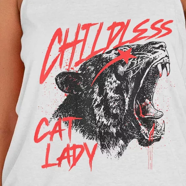 Childless Cat Lady Childless Cat Lady Kamala 2024 Women's Knotted Racerback Tank