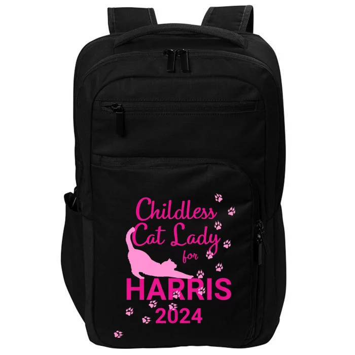 Childless Cat Lady For Harris 2024 Impact Tech Backpack