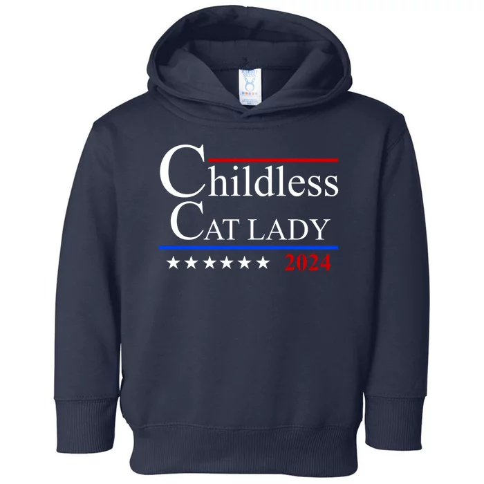 Childless Cat Lady 2024 Funny Kamala Harris Toddler Hoodie