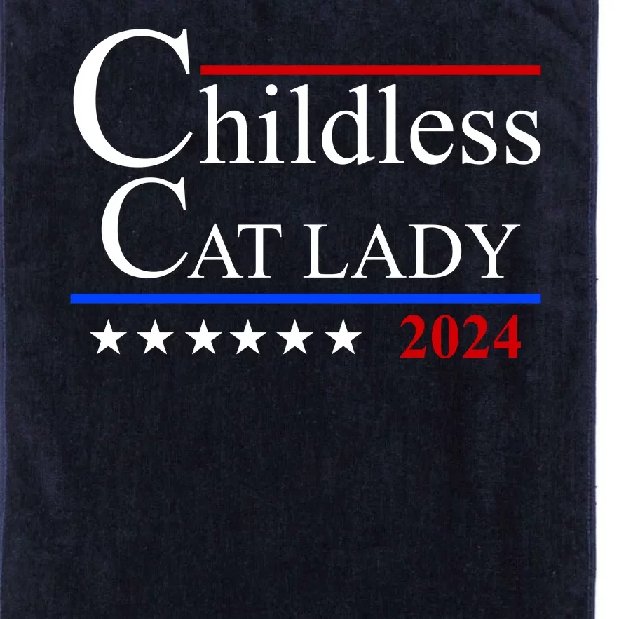 Childless Cat Lady 2024 Funny Kamala Harris Platinum Collection Golf Towel