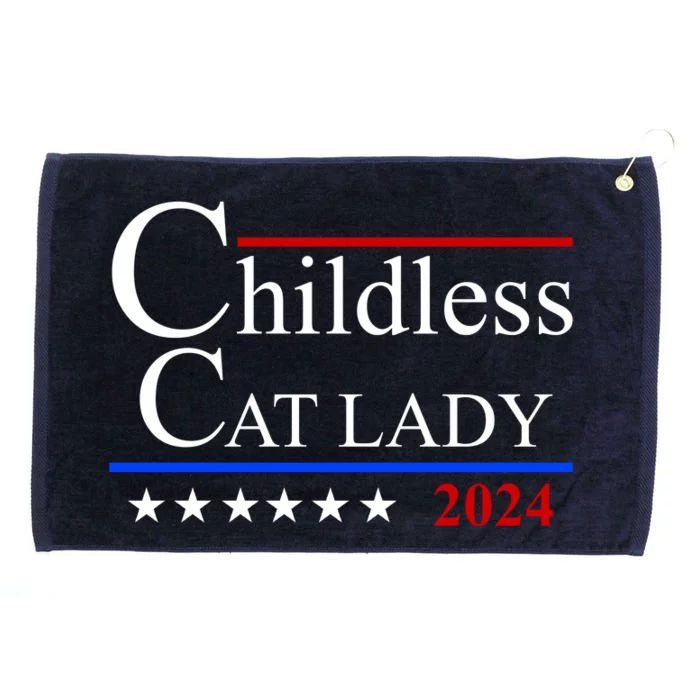 Childless Cat Lady 2024 Funny Kamala Harris Grommeted Golf Towel