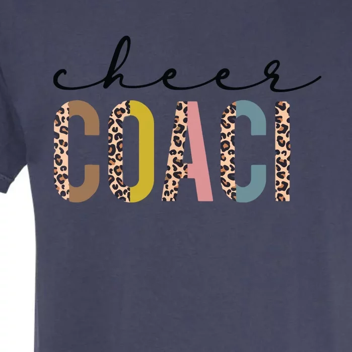 Cheer Coach Leopard Cheerleading Props Cute Cheer For Coach Garment-Dyed Heavyweight T-Shirt