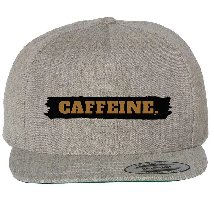 CAFFEINE. Caffe Lover Wool Snapback Cap