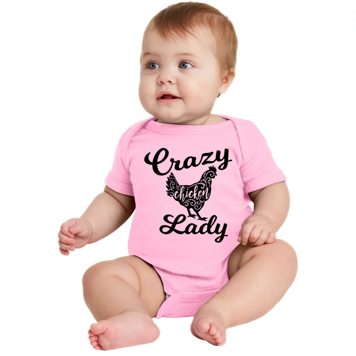 Crazy Chicken Lady Baby Bodysuit