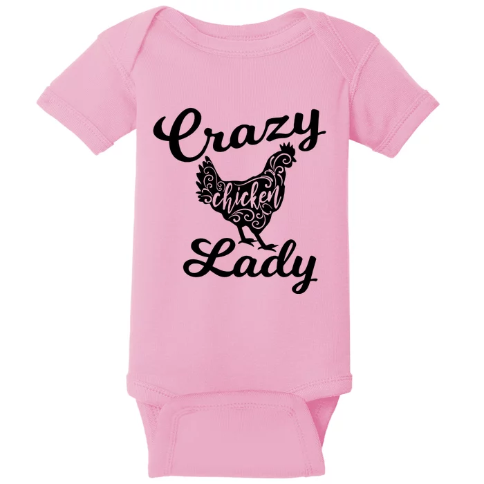 Crazy Chicken Lady Baby Bodysuit