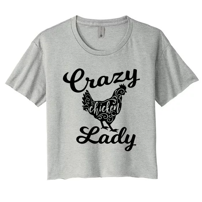 Crazy Chicken Lady Women's Crop Top Tee