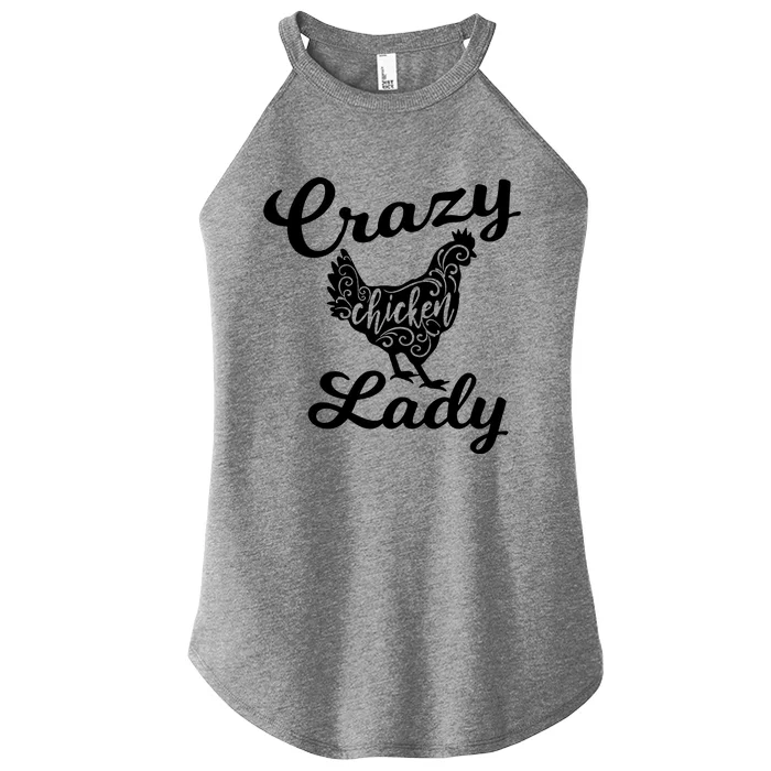 Crazy Chicken Lady Women’s Perfect Tri Rocker Tank