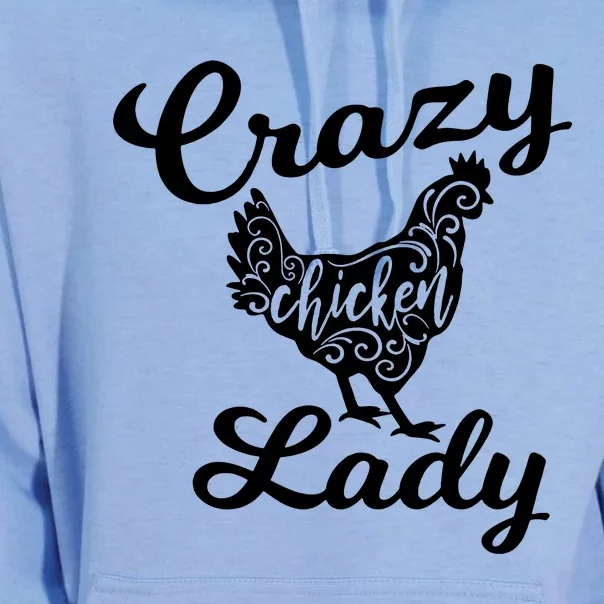 Crazy Chicken Lady Unisex Surf Hoodie