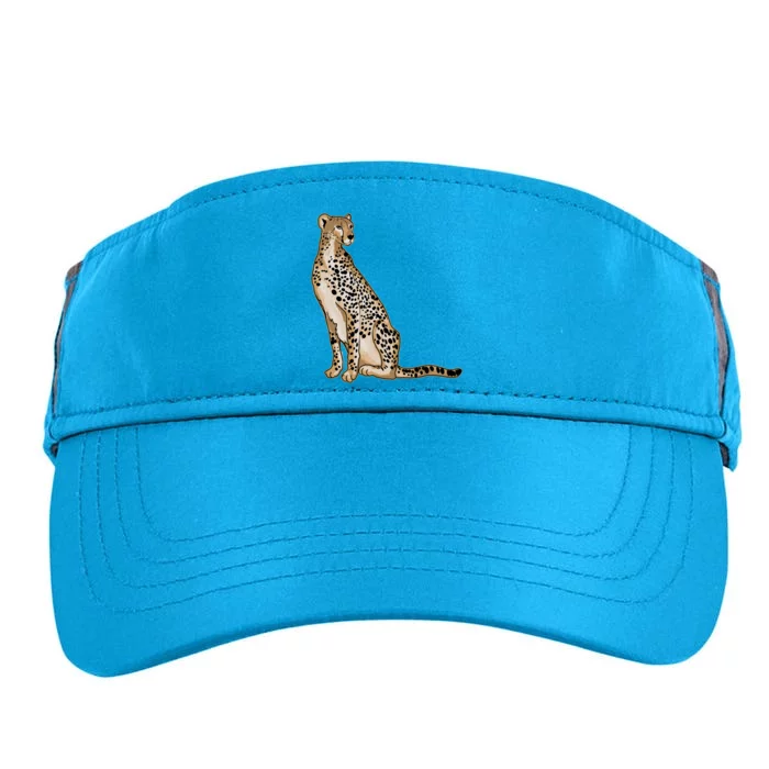 Cute Cheetah Lover Illustration Wild Cat Love Gift Adult Drive Performance Visor