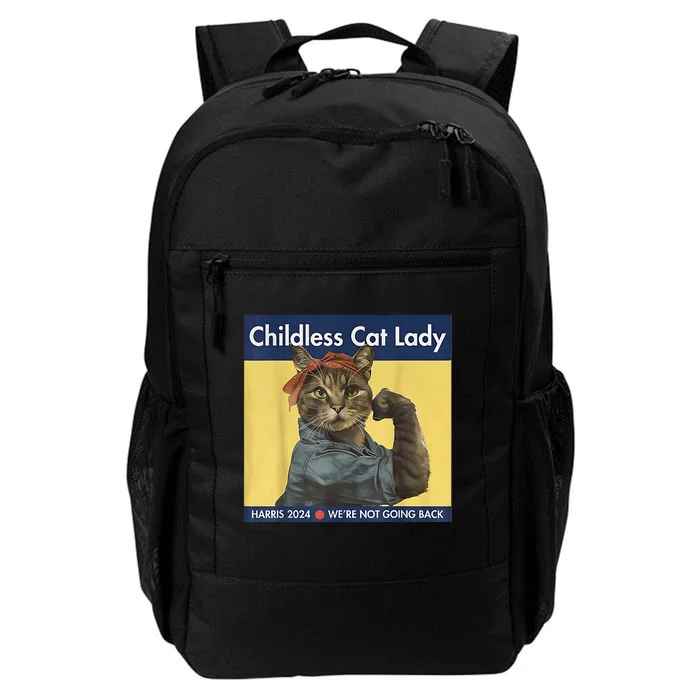 Childless Cat Lady Rosie The Riveter Ladies Voting Kamala Daily Commute Backpack