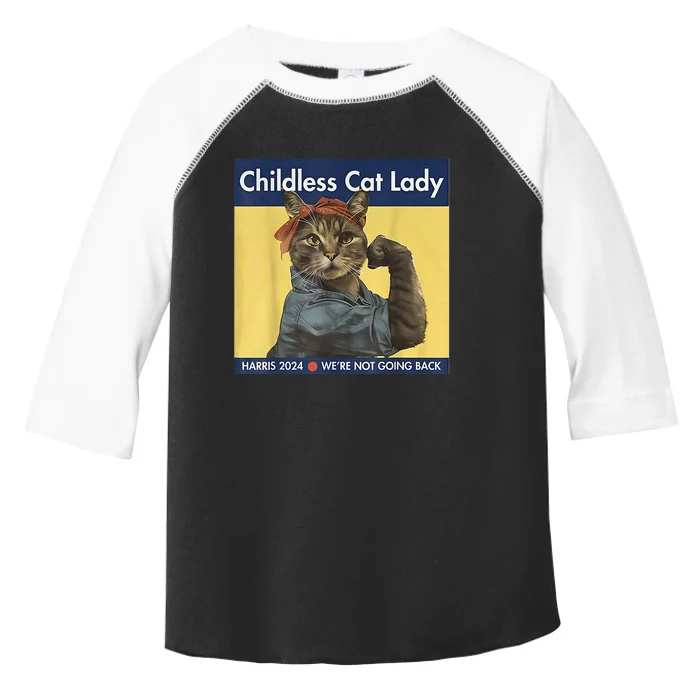 Childless Cat Lady Rosie The Riveter Ladies Voting Kamala Toddler Fine Jersey T-Shirt