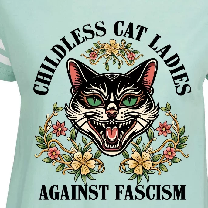 Childless Cat Ladies Against Fascism Enza Ladies Jersey Football T-Shirt