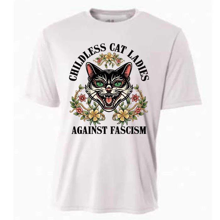 Childless Cat Ladies Against Fascism Cooling Performance Crew T-Shirt