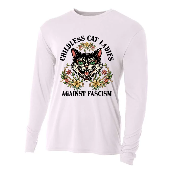 Childless Cat Ladies Against Fascism Cooling Performance Long Sleeve Crew