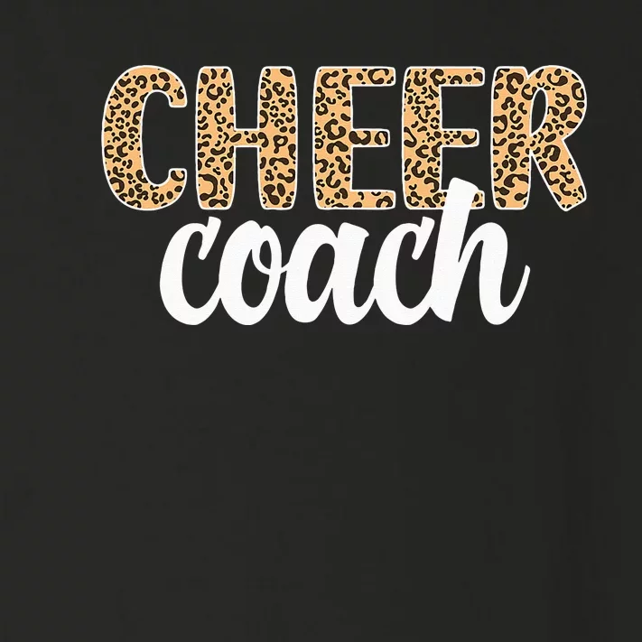 Cheer Coach Leopard Cheerleading Coach Toddler Long Sleeve Shirt