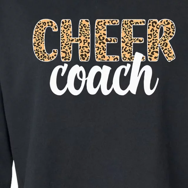 Cheer Coach Leopard Cheerleading Coach Cropped Pullover Crew