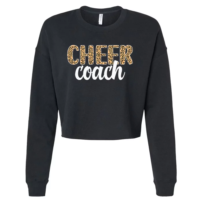 Cheer Coach Leopard Cheerleading Coach Cropped Pullover Crew