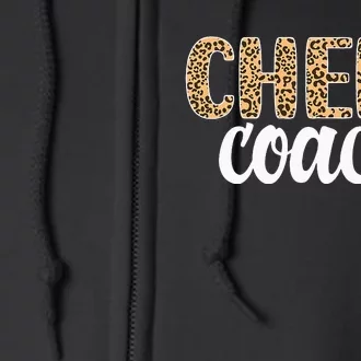 Cheer Coach Leopard Cheerleading Coach Full Zip Hoodie