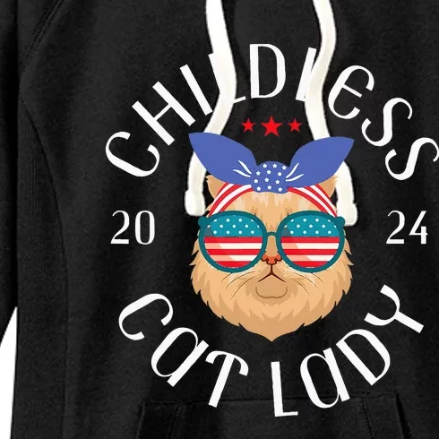 Childless Cat Lady Kamala Harris Classic Style Women's Fleece Hoodie