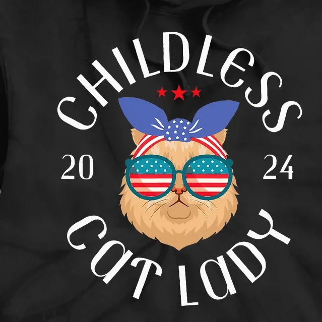 Childless Cat Lady Kamala Harris Classic Style Tie Dye Hoodie