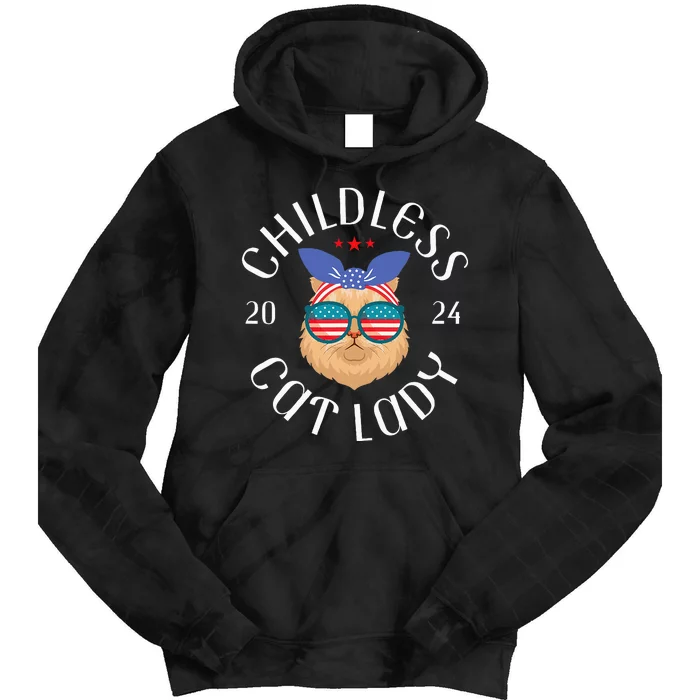 Childless Cat Lady Kamala Harris Classic Style Tie Dye Hoodie