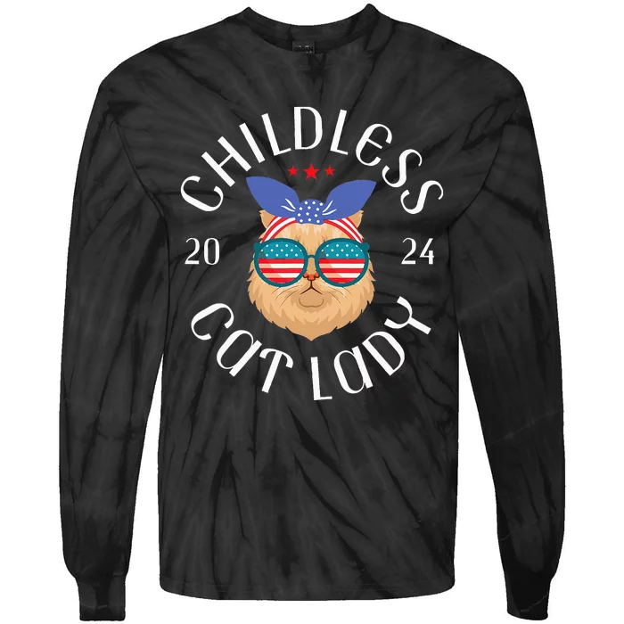 Childless Cat Lady Kamala Harris Classic Style Tie-Dye Long Sleeve Shirt