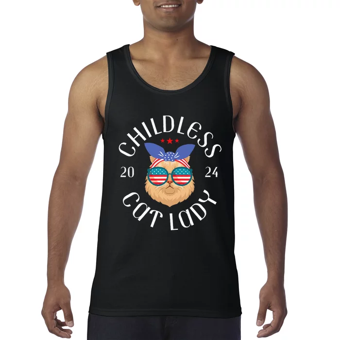 Childless Cat Lady Kamala Harris Classic Style Tank Top