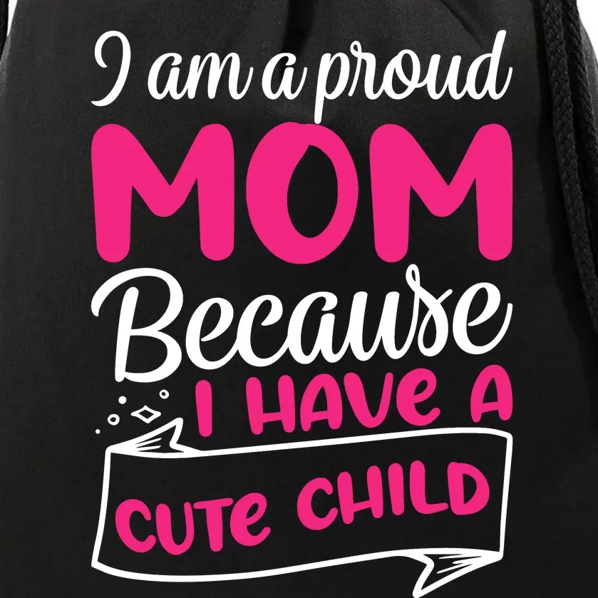 Cute Child Mother's Day T Drawstring Bag