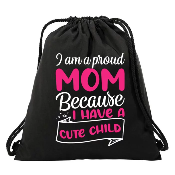 Cute Child Mother's Day T Drawstring Bag