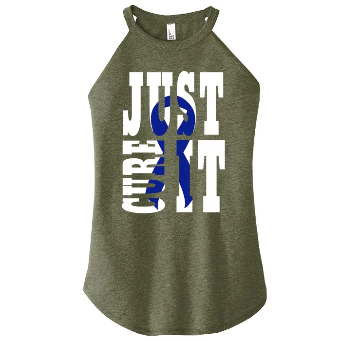 Colon Cancer Meaningful Gift Colorectal Bowel Cancer Awareness Month Women’s Perfect Tri Rocker Tank