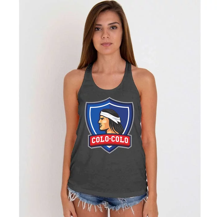 Club Colocolo Macul Chile Updated Women's Knotted Racerback Tank