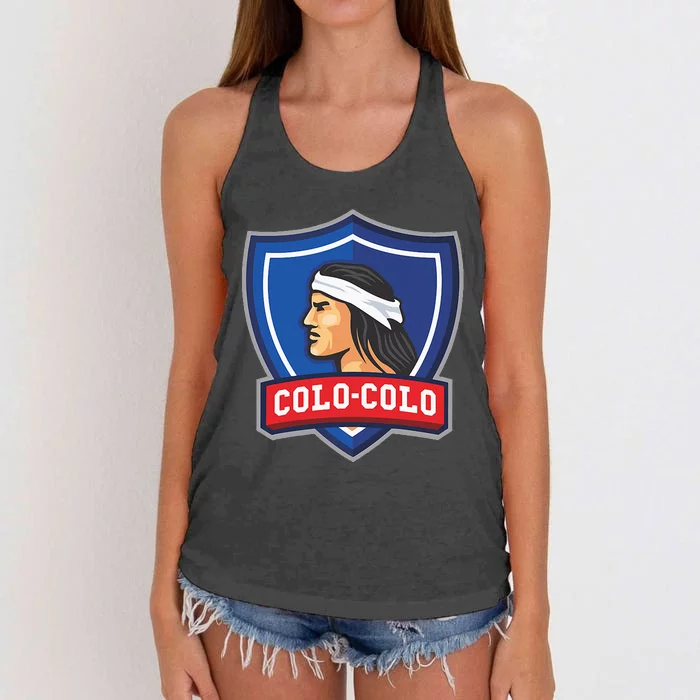 Club Colocolo Macul Chile Updated Women's Knotted Racerback Tank