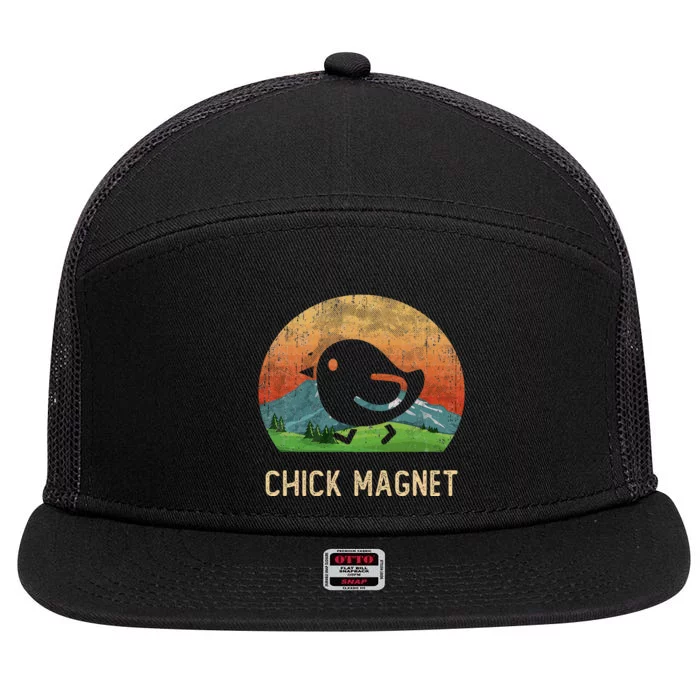 Cool Chick Magnet I Just Freaking Love Chicken Farm 7 Panel Mesh Trucker Snapback Hat