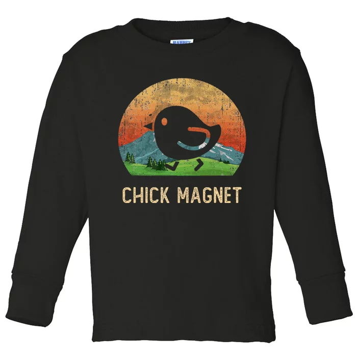 Cool Chick Magnet I Just Freaking Love Chicken Farm Toddler Long Sleeve Shirt