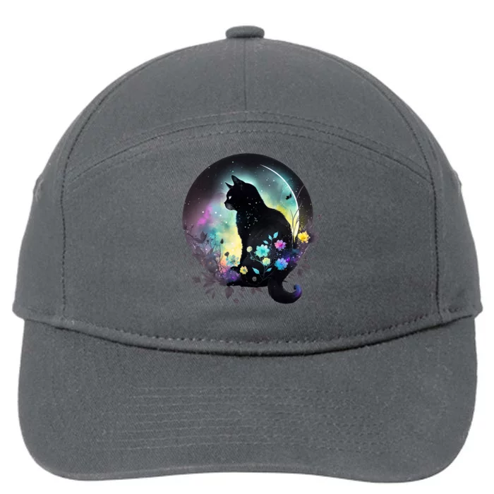 Cute Cat Motifs Cat 7-Panel Snapback Hat