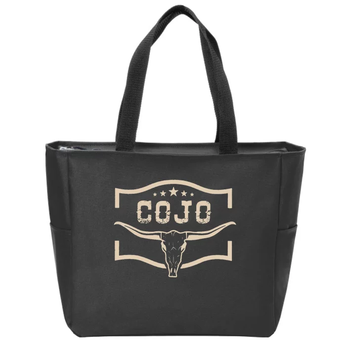 Cojo Country Music Cow Skull funny famer Zip Tote Bag