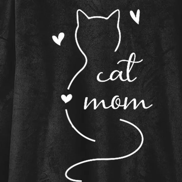 Cute Cat Mam Cat Mama Kitty Kitten Cat Mom Hooded Wearable Blanket