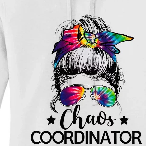 Chaos Coordinator Messy Bun Teachers Women's Pullover Hoodie