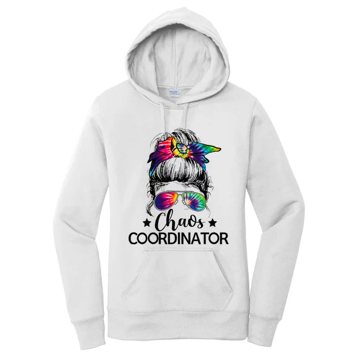 Chaos Coordinator Messy Bun Teachers Women's Pullover Hoodie