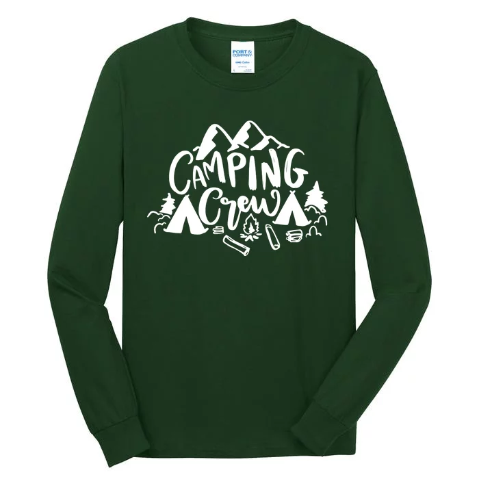 Camping Crew Mountain Tall Long Sleeve T-Shirt