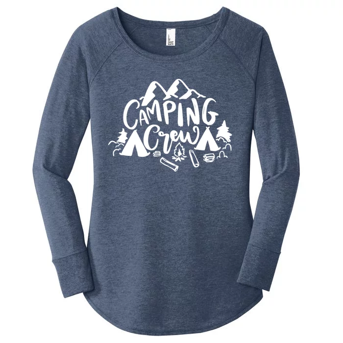 Camping Crew Mountain Women's Perfect Tri Tunic Long Sleeve Shirt