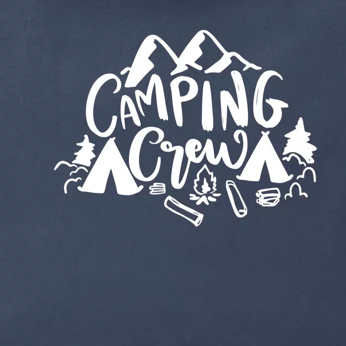 Camping Crew Mountain Zip Tote Bag