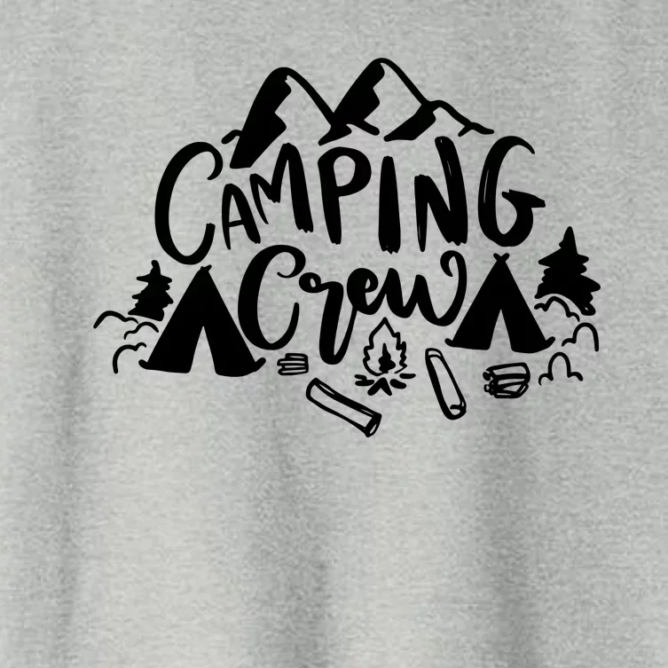 Camping Crew Mountain Women's Crop Top Tee