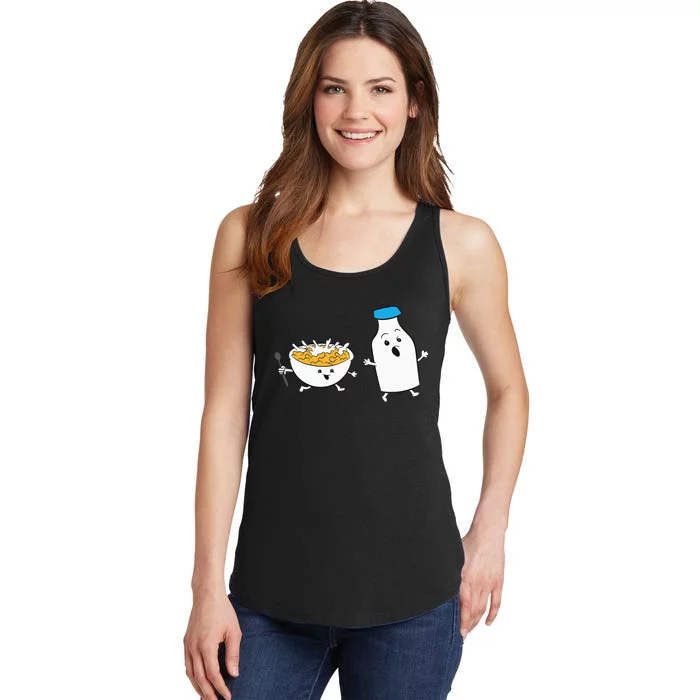 Cereal Chasing Milk Cornflakes Breakfast Cereal Ladies Essential Tank